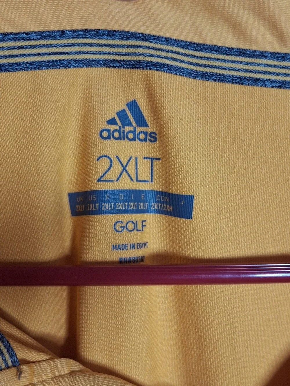 Mens Preppy Country club athletic Adidas Shirt Size 2XLT.